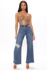 Catch You On The Flip Wide Leg Jeans - Dark Wash Ins Street